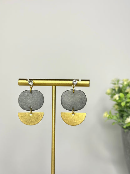 "Citrine" earrings with gold plates