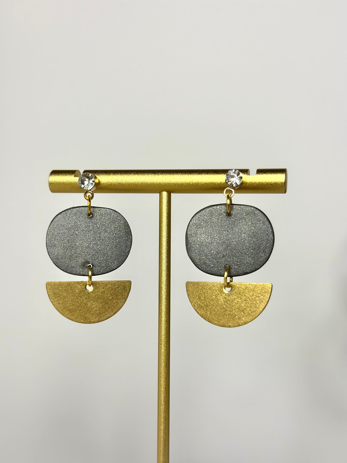 "Citrine" earrings with gold plates