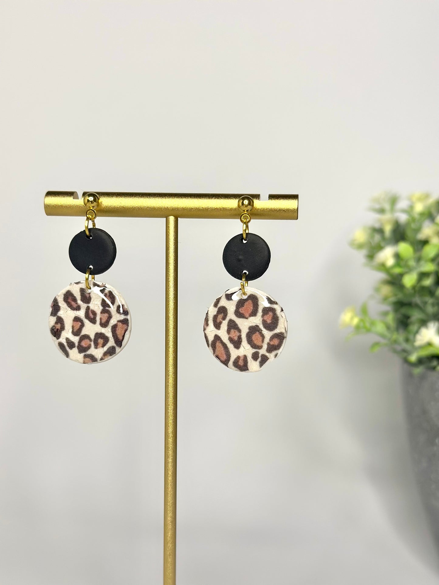 "Brazen" earrings unique Leo pattern