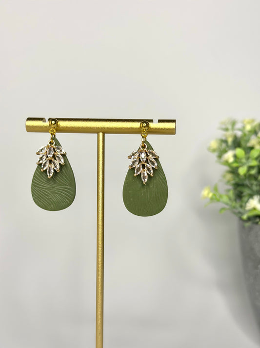 "Alight" earrings with crystal plates