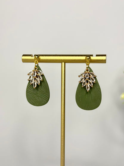 "Alight" earrings with crystal plates