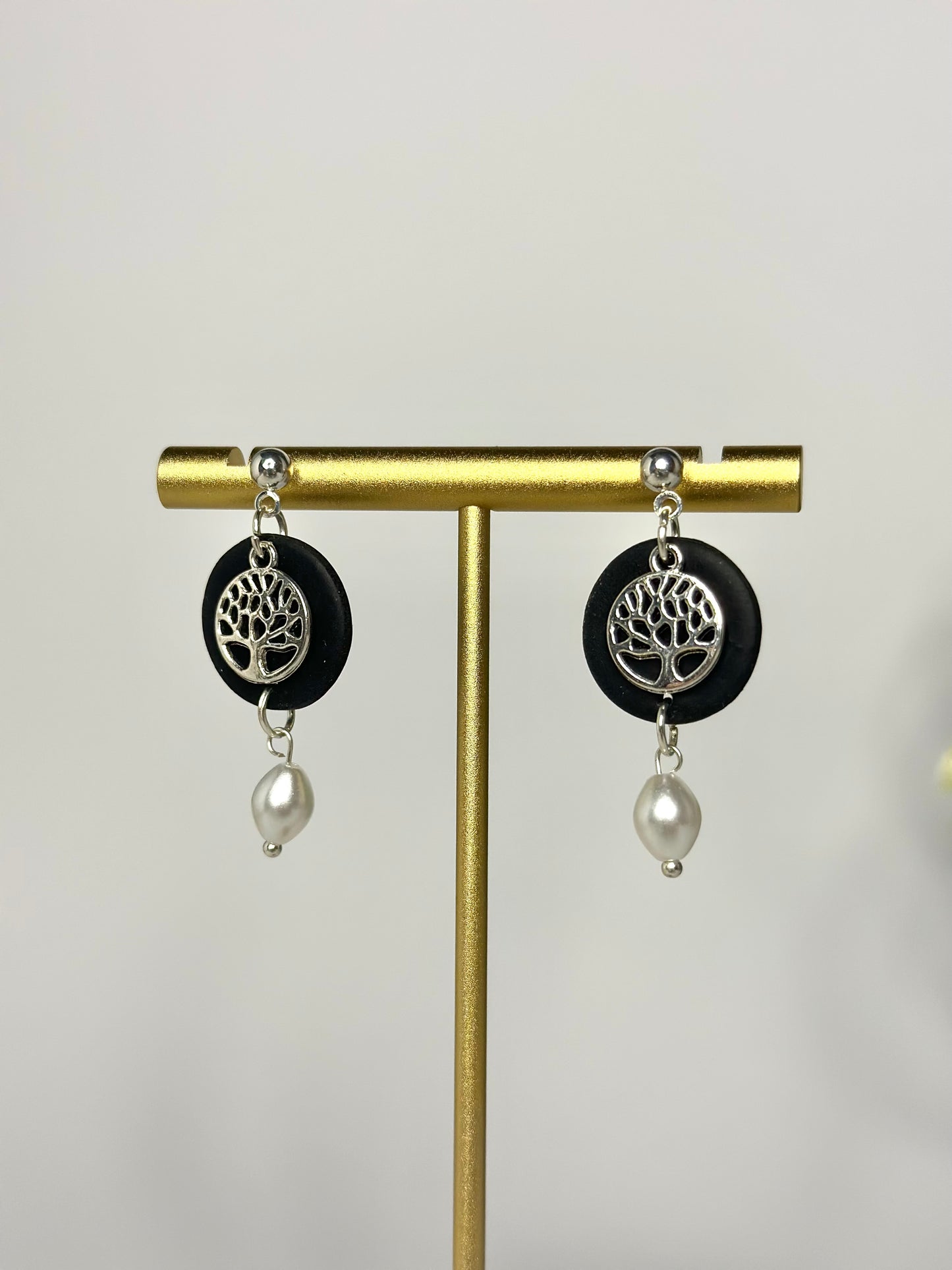 "Crown" earrings tree of life