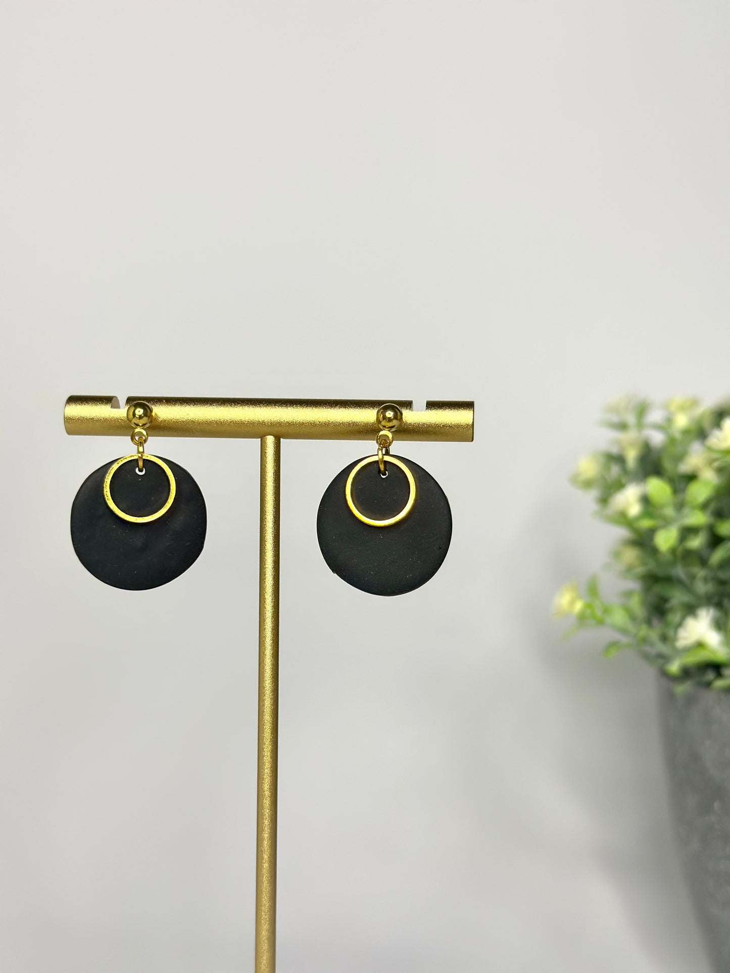 "Comet" earrings with small ring