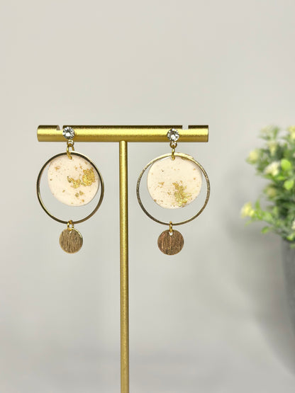 "Amora" earrings with gold elements