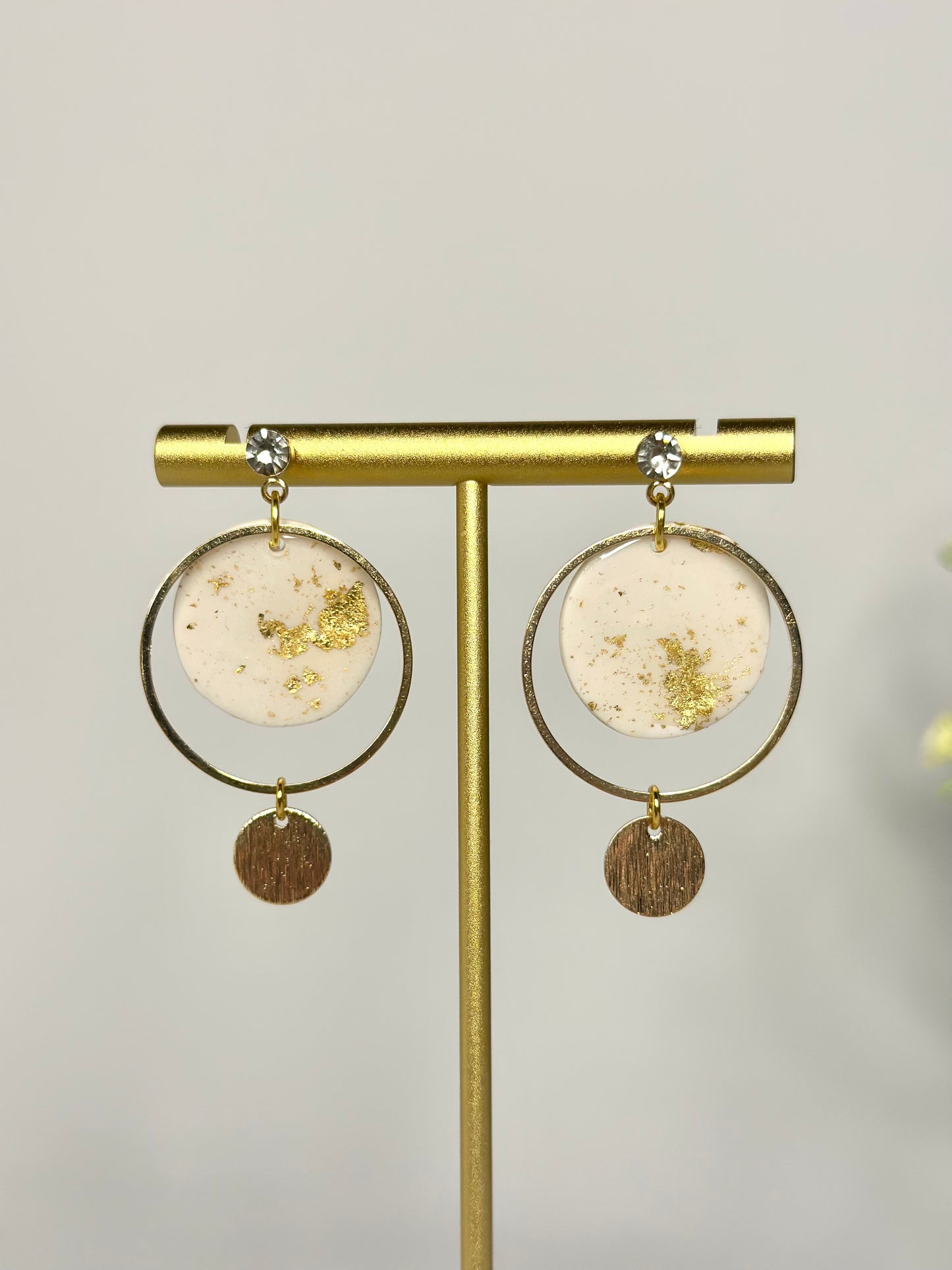 "Amora" earrings with gold elements