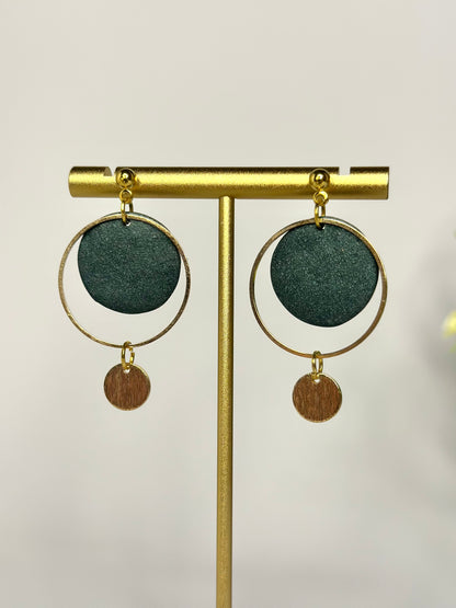 "Amora" earrings with gold elements