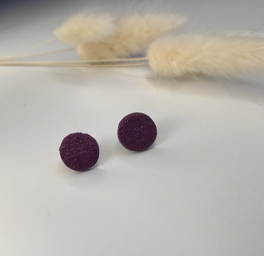 "Zany" round stud earrings