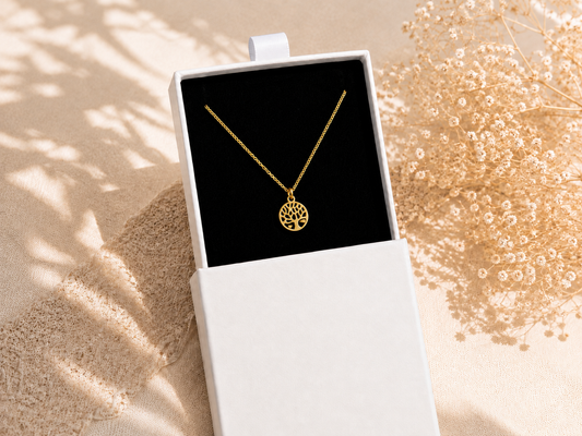 NIKA Lebensbaum Kette Gold Produktbild