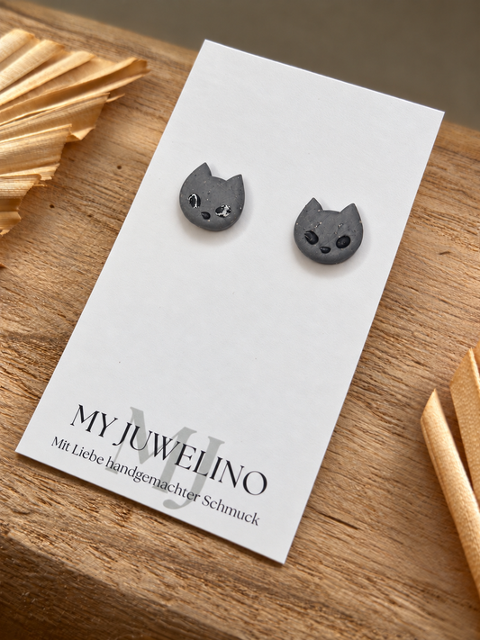 LUNA - Katzen-Ohrstecker
