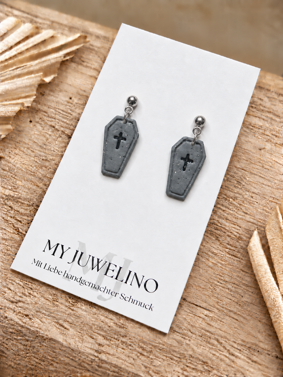 RAVEN - Sarg-Ohrringe in Silber