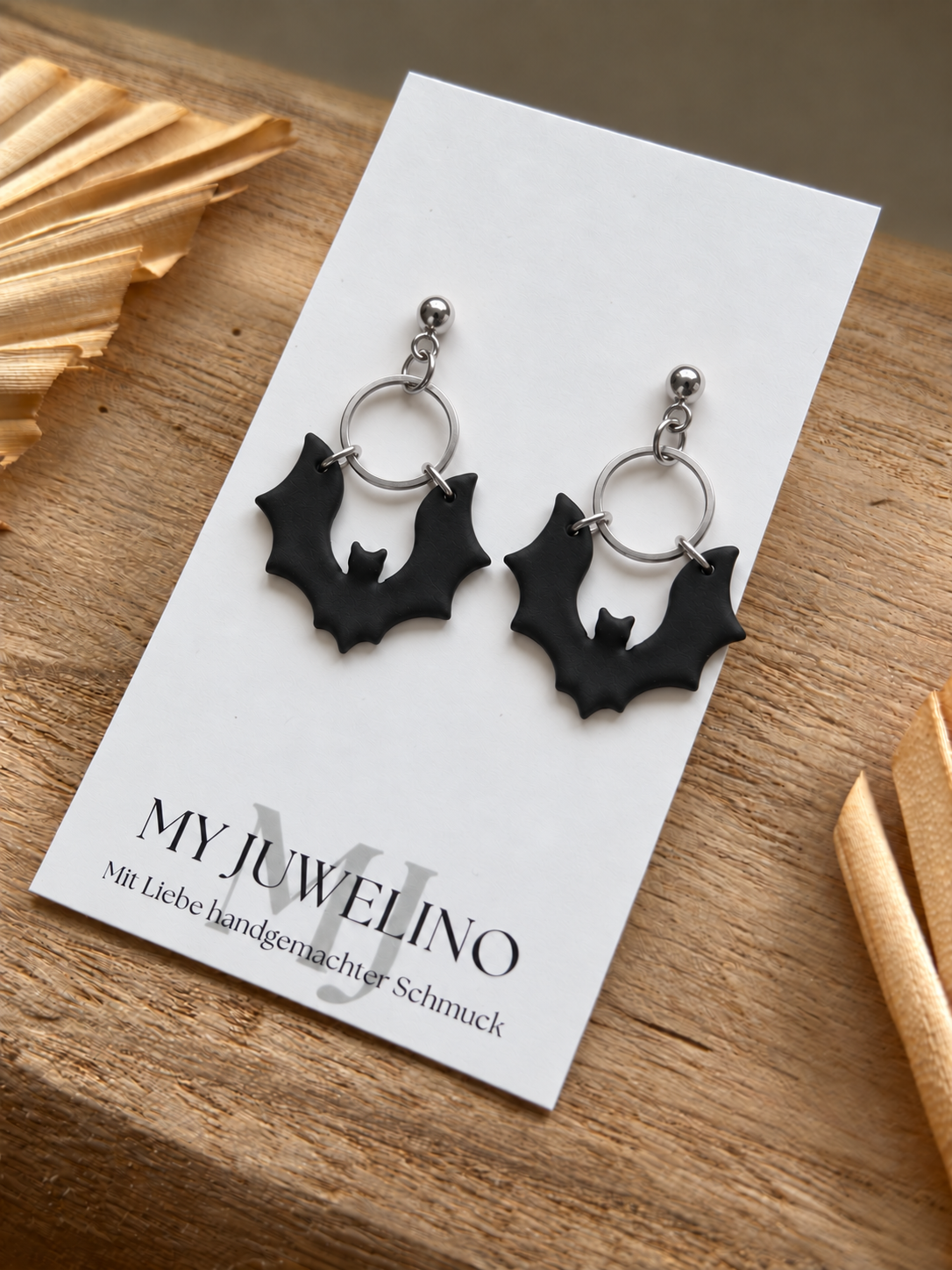 SALEM Fledermaus Ohrringe in Silber